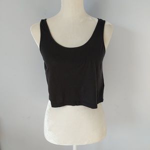 Express Crop Top S/P Black Cotton